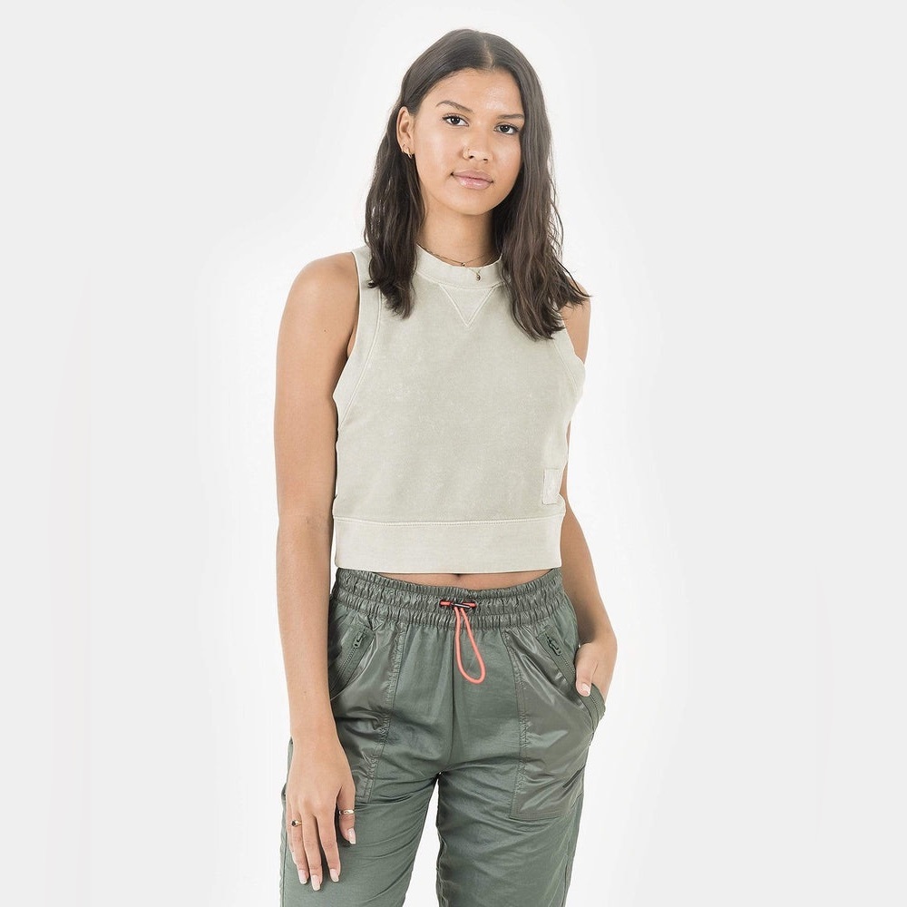 Nike Light Green Cropped French Terry Tank size XS EUC